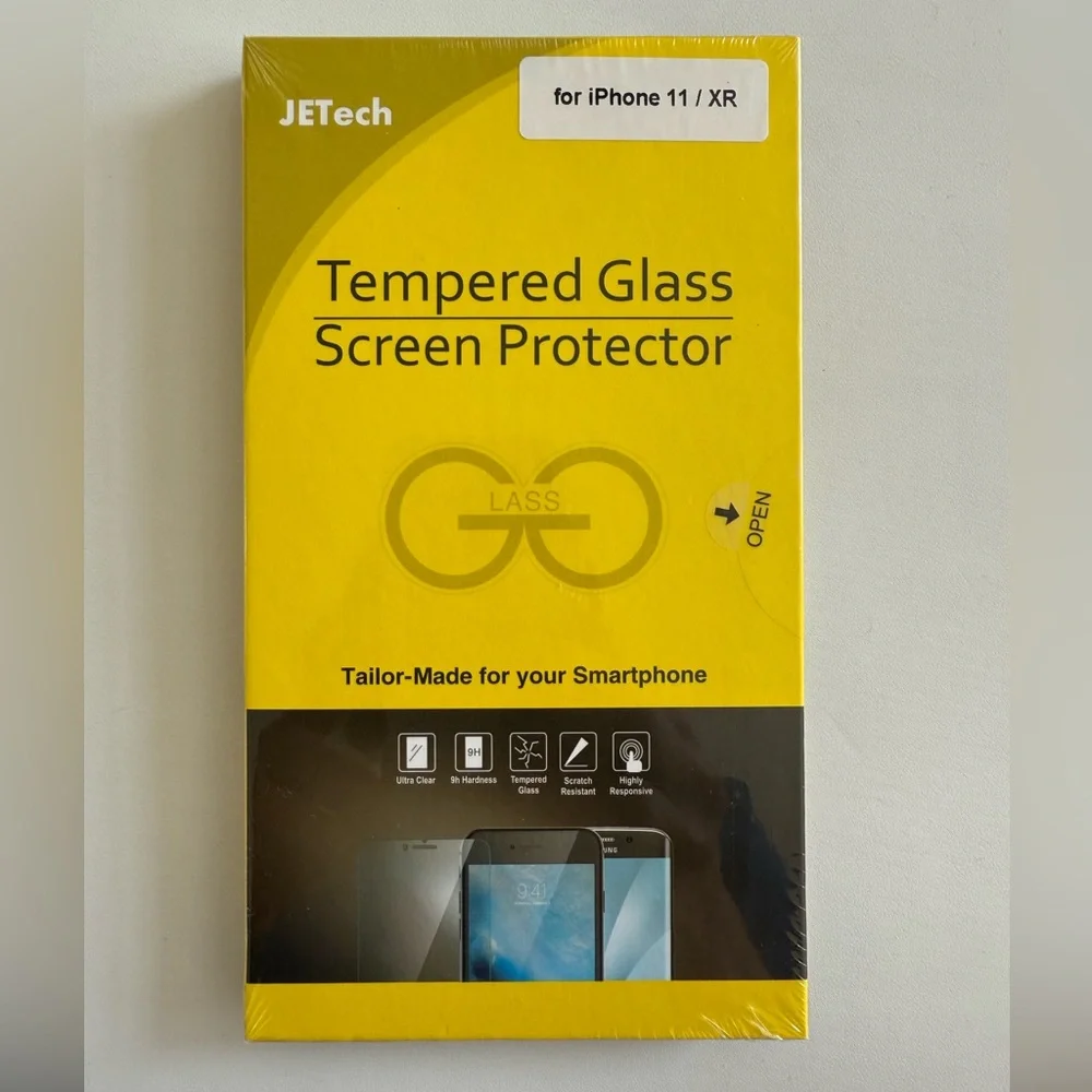NIB JETech Tempered Glass Screen Protector for iPhone 11/XR, 2-pack